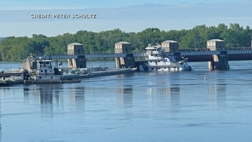 Barge Hits Lock And Dam On Mississippi River In Wisconsin